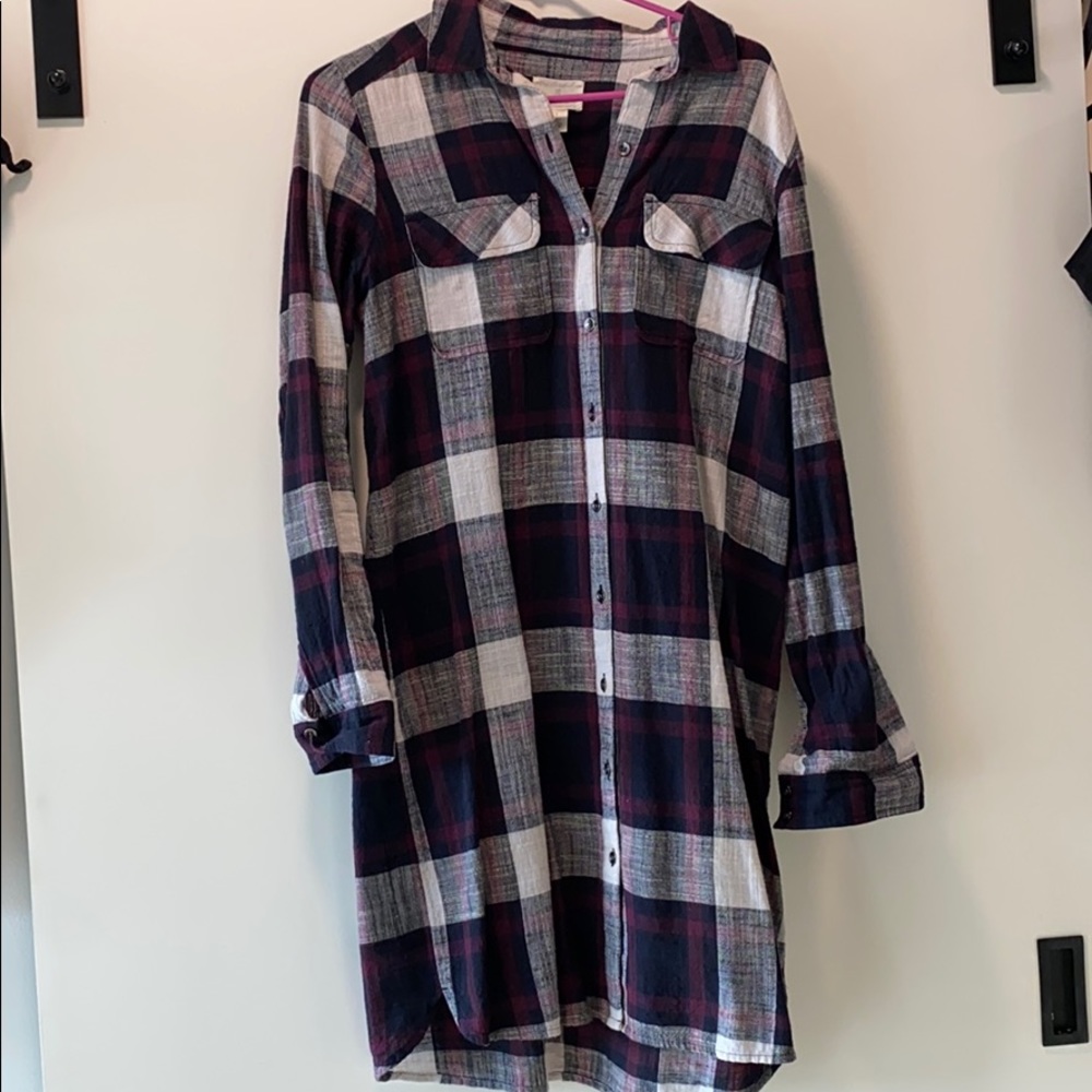 Long sleeve flannel dress